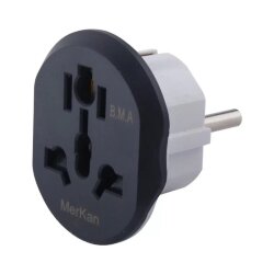 Универсальный сетевой переходник Merkan 16А на Европейскую розетку AU/US/UK-EU (10шт.) Универсальный сетевой переходник Merkan 16А на Европейскую розетку AU/US/UK-EU (10шт.)